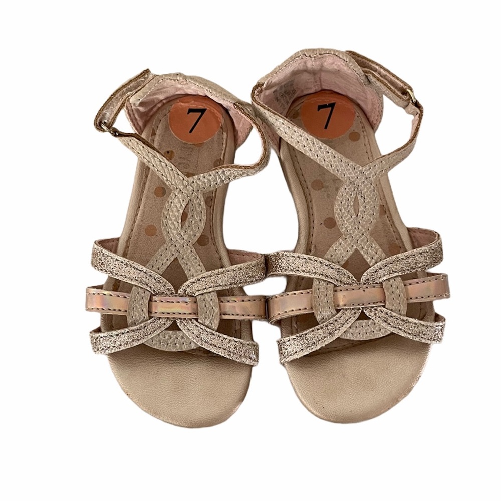Seychelles Strappy Sandals Toddler Girls Size 7 Gold / Cream